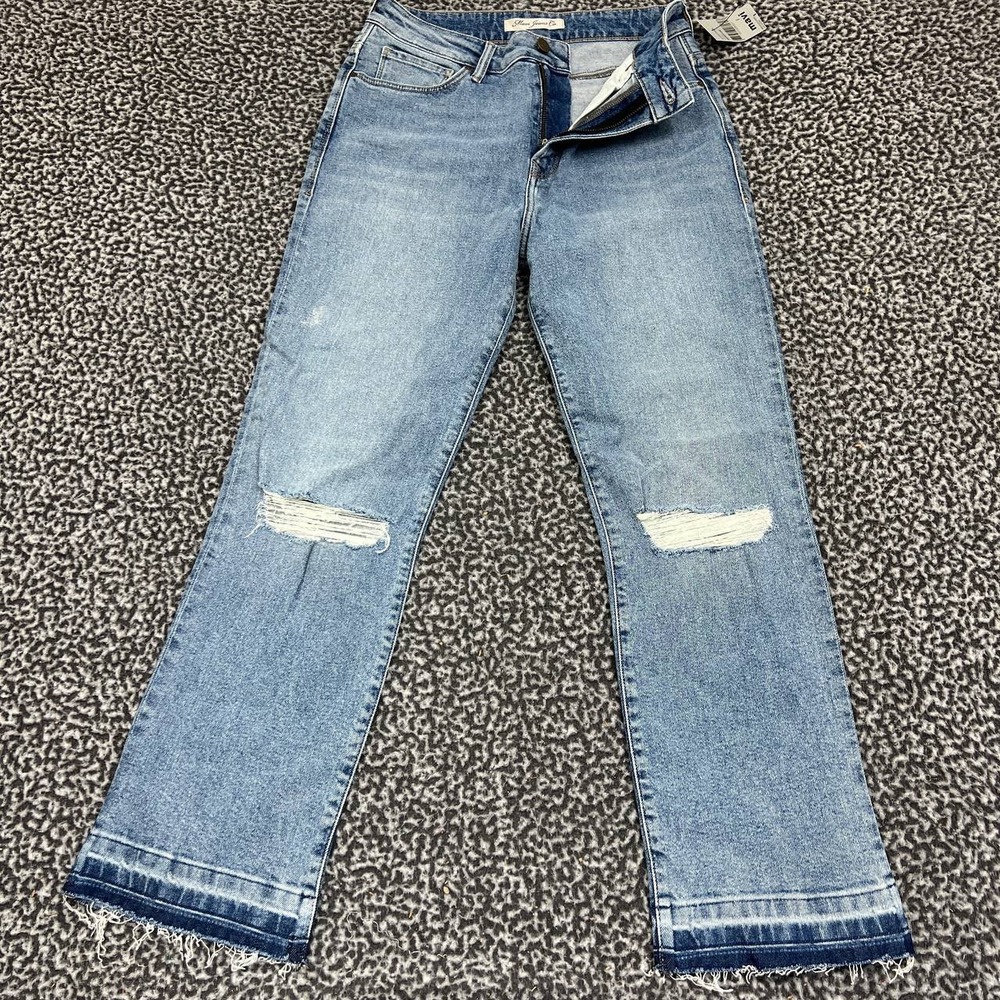 Mavi Niki Jeans‎ Women 27x27 Faded Cropped Straight Denim Pants Distressed New